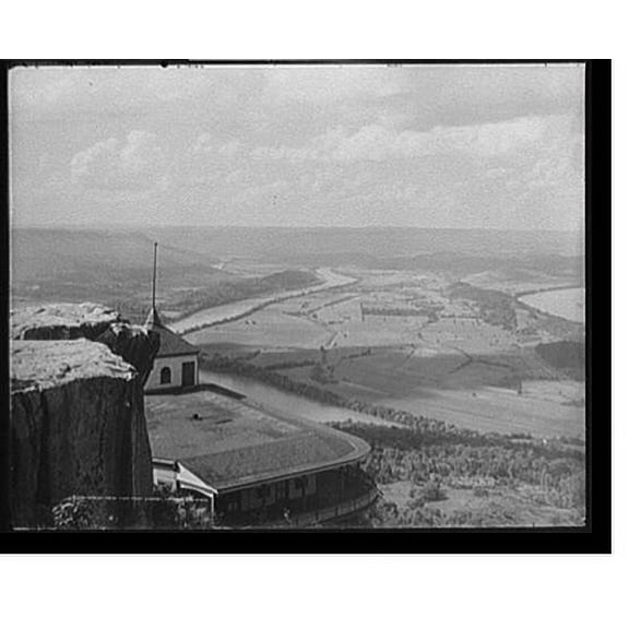 Historic Print, View from Point Lookout, Lookout Mountain - 7, 18" x 24"