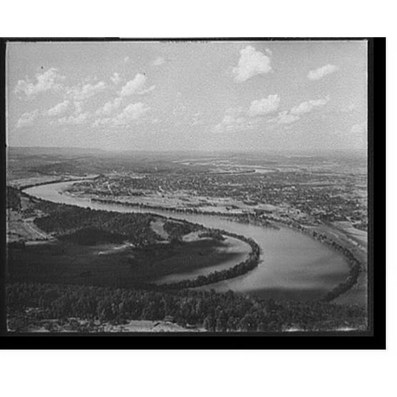 Historic Print, View from Point Lookout, Lookout Mountain - 9, 18" x 24"
