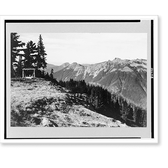 Historic Print, [View from Skyline Ridge, Mt. Baker, Washington], 18" x 24"