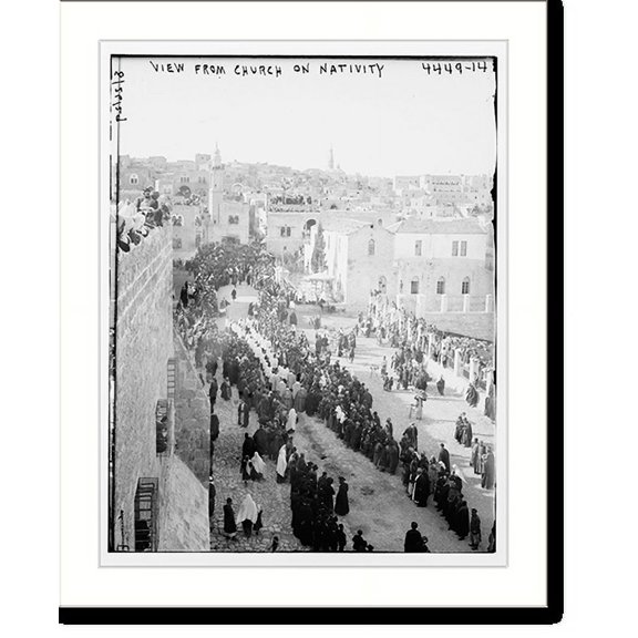 Historic Print, View from church of Nativity, 16" x 20"