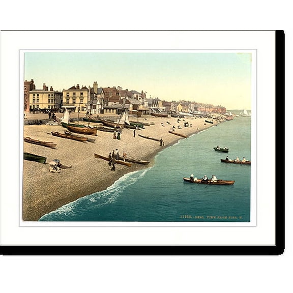 Historic Print, View from pier W Deal England, 18" x 24"