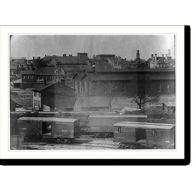 Historic Print, View of Alexandria, Va., showing new engine house in