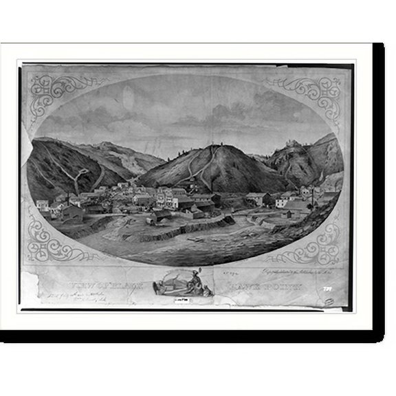 Historic Print, View of Black Hawk Point".Haerting lith. ; lith. Chas. Shober ; J.E. Dillingham del.", 16" x 20"