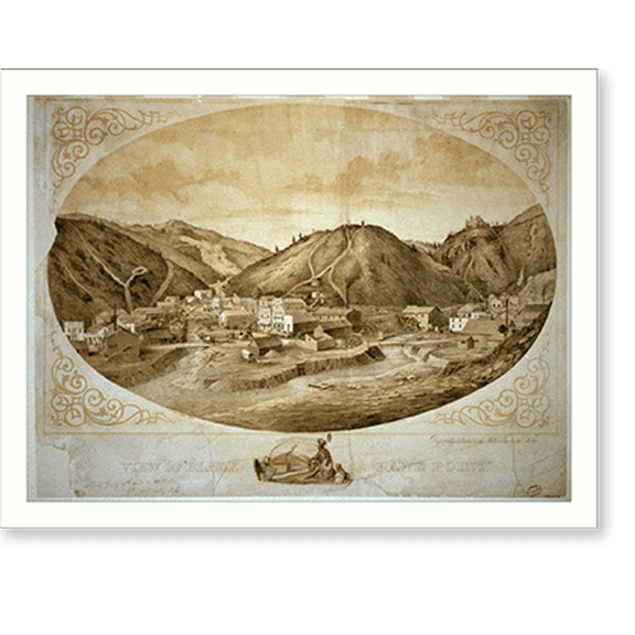 Historic Print, View of Black Hawk Point".Haerting lith. ; lith. Chas. Shober ; J.E. Dillingham del." - 2, 18" x 24"