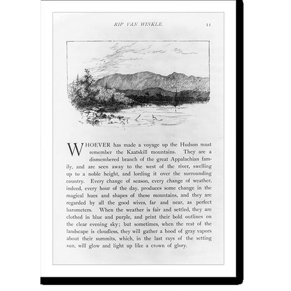 Historic Print, [View of Catskill Mts.], 16" x 20"