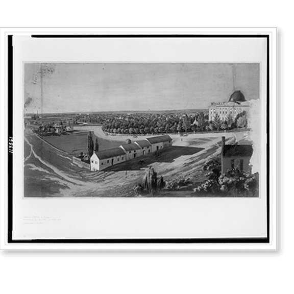 Historic Print, [View of Washington, D.C., looking northwest from southeast of the U.S. Capitol] - 3, 16" x 20"