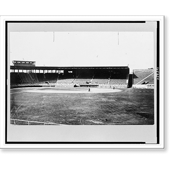 Historic Print, [View of baseball field, with bleachers in background, Fenway Park, Boston], 16" x 20"