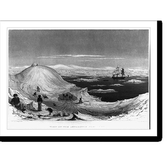 Historic Print, View of the Antarctic Continent, 16" x 20"