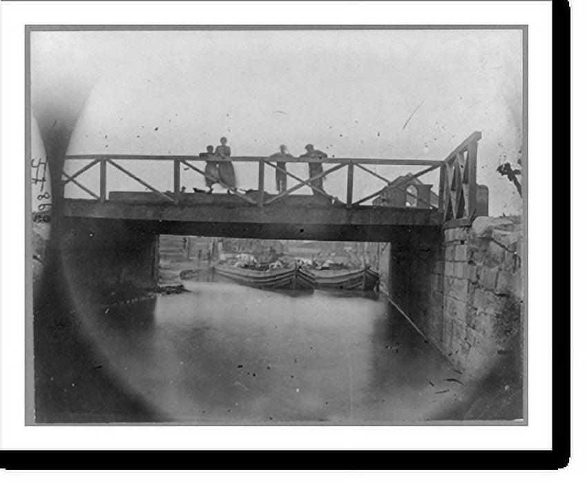 Historic Print, View on Canal Bridge at Foot of 7th St., Richmond, Va