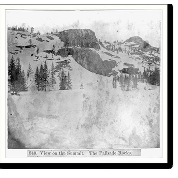 Historic Print, View on the Summit - The Palisade Rocks, 16" x 20"
