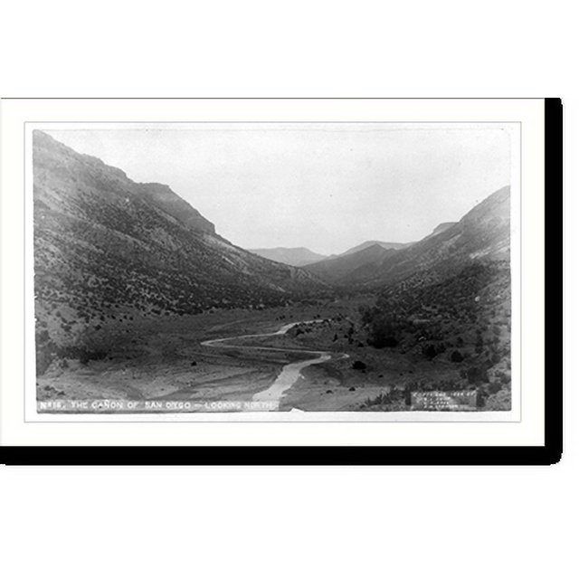 Historic Print, Views in New Mexico The Cañon of San Diego looking