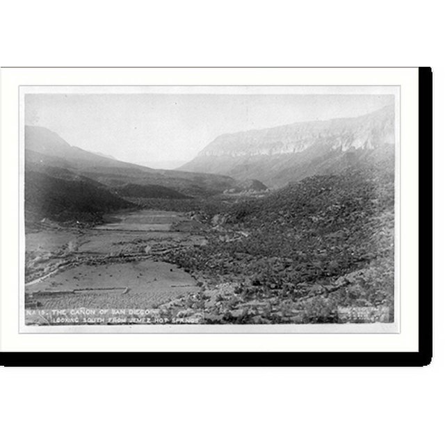 Historic Print, Views in New Mexico The Cañon of San Diego looking