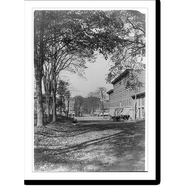 Historic Print, [Views of Maine Church Street, from Spring Street, Belfast], 16" x 20