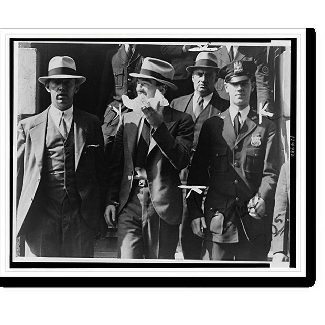 Historic Print, [Vincent Coll leaving homicide court surrounded by