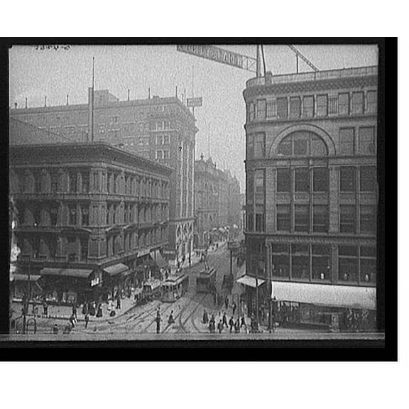 Historic Print, Vine St. [Street], Cincinnati, Ohio, 18" x 24"