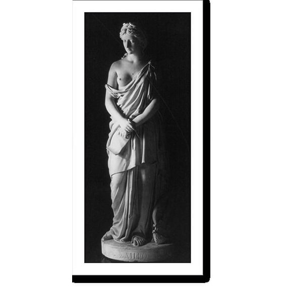 Historic Print, Vinnie Ream Hoxie, photos of her sculpture: Sappho"", 18" x 24"