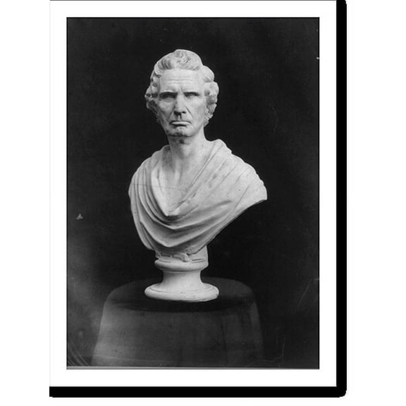 Historic Print, Vinnie Ream Hoxie, photos of her sculpture: bust of Thaddeus Stevens executed for the State Capitol in Harrisburg, Pa., 16" x 20"