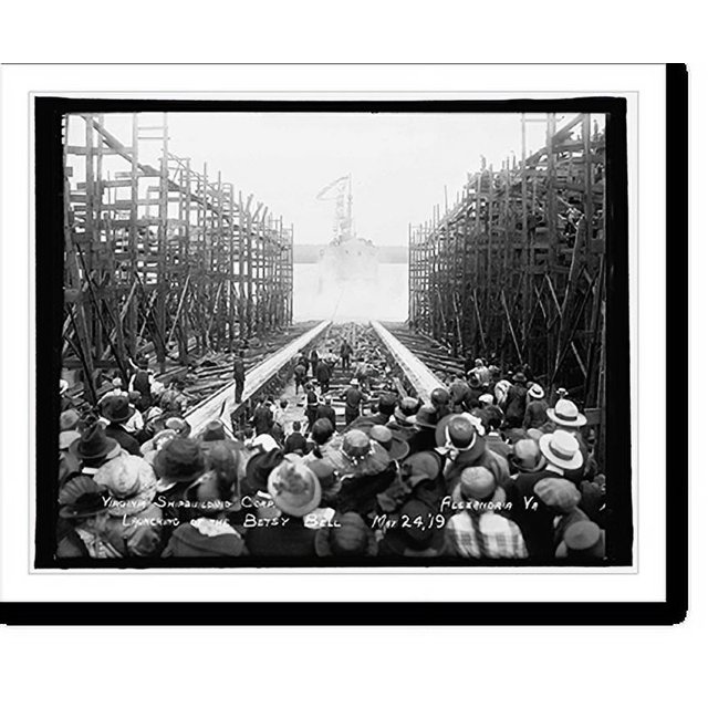 Historic Print, Virginia Shipbuilding Corp., Alexandria, Va. Launching