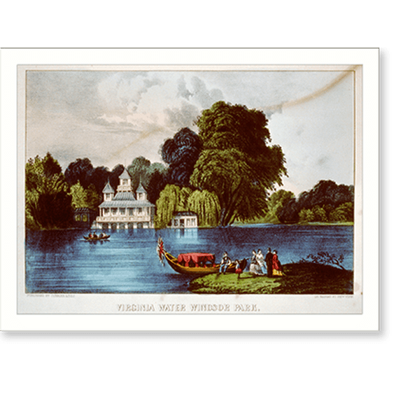 Historic Print, Virginia water Windsor Park, 16" x 20"