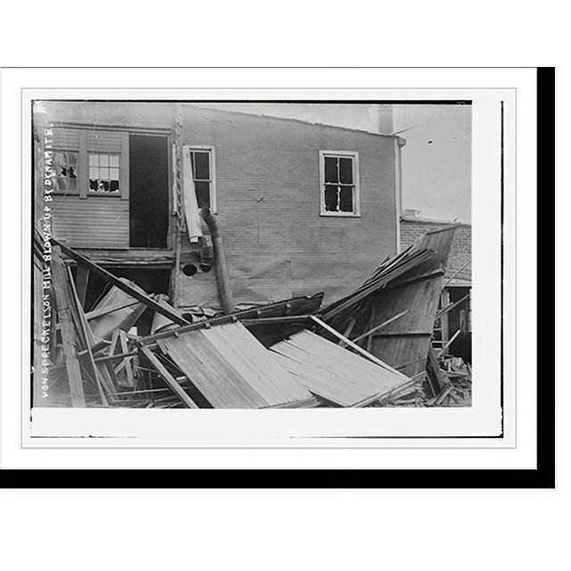 Historic Print, Von Spreckelson Mill blown up by dynamite, 16" x 20"