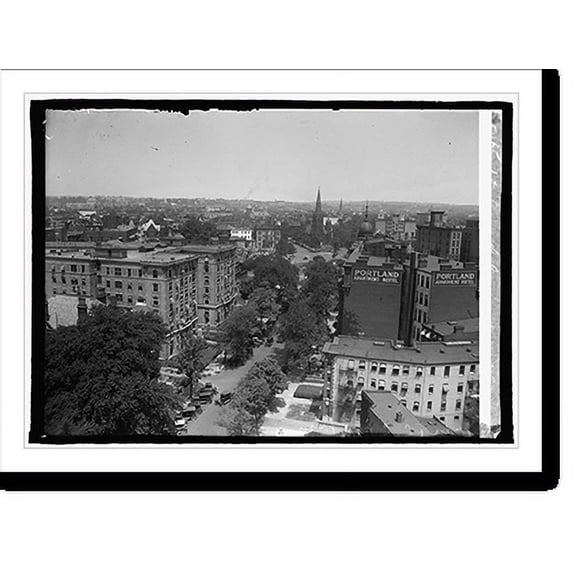 Historic Print, Vt. Ave. & L looking N. on Vt. Ave., 18" x 24"