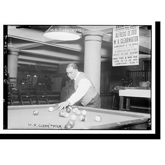 Historic Print, W.H. Clearwater - pool, 16" x 20"