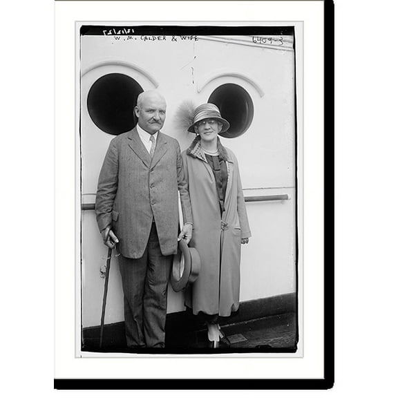 Historic Print, W.M. Calder and wife, 18" x 24"