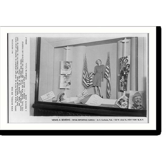 Historic Print, [WAAC recruitment window display at Stern Bros. N.Y.], 16" x 20"