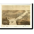 Historic Print, WI Green Bay 1867 MAP, 16" x 20"