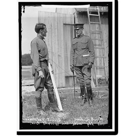 Historic Print, WRIGHT FLIGHTS, FORT MYER, VA, JULY 1909. FIRST ARMY FLIGHTS; LT. FRANK LAHM AND LT. FONLOIS, 16" x 20"