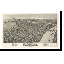 Historic Print, WV Parkersburg 1861 MAP, 18" x 24"