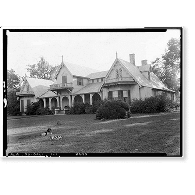 Historic Print, Waldwic House & Outbuildings, State Route 69, Gallion