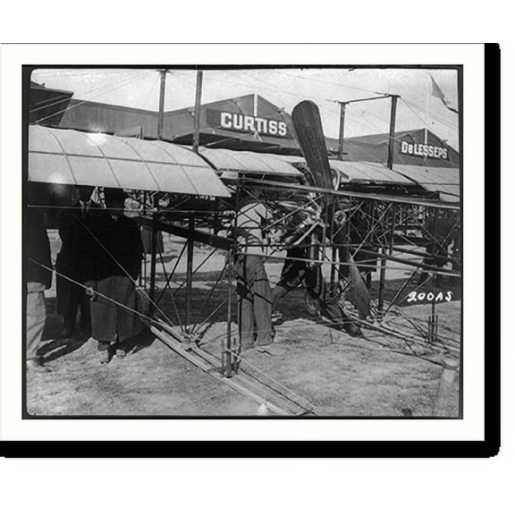 Historic Print, Walter Christie's own design of airplane at the Belmont Park Meet, October 22-31, 1910, 18" x 24"