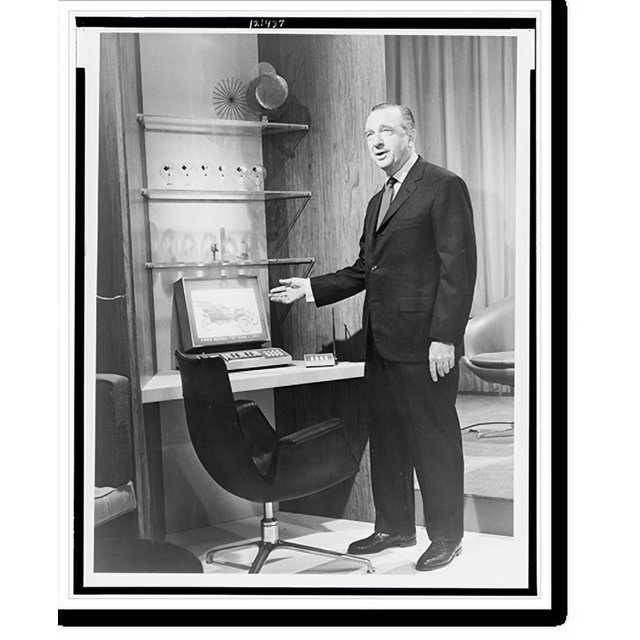 Historic Print, [Walter Cronkite, fulllength portrait, facing left
