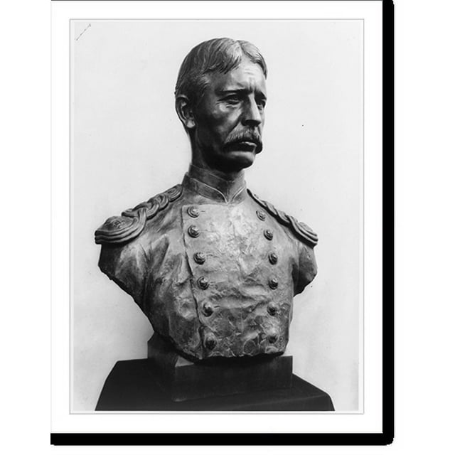 Historic Print, [Walter Reed, bust sculpture, facing right], 18" x 24