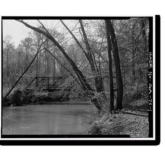 Historic Print, Walton County Road 162 Bridge, Spanning Alcovy River at County Road 162, Social Circle vicinity, Walton County, GA, 16" x 20"