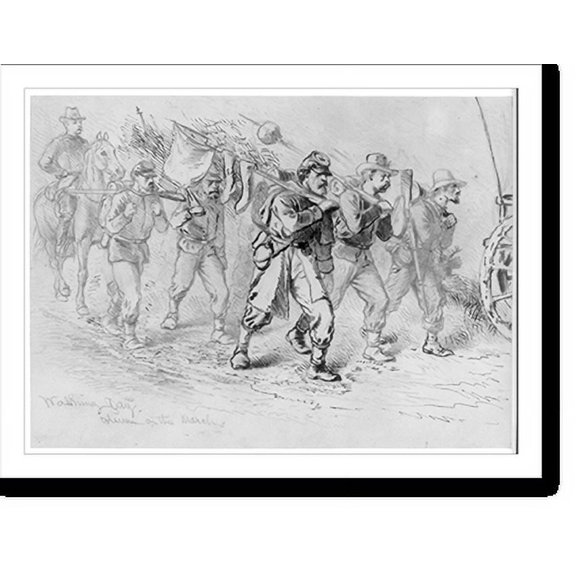 Historic Print, Washing day. Column on the march, 18" x 24"