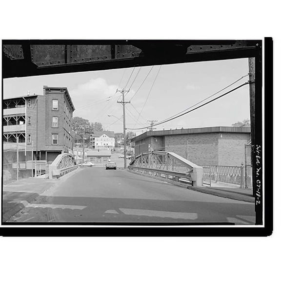 Historic Print, Washington Avenue Lenticular Truss Bridge, Spanning Mad River, Waterbury, New Haven County, CT - 2, 16" x 20"