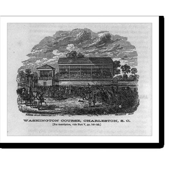 Historic Print, Washington Course, Charleston, S.C., 18" x 24"