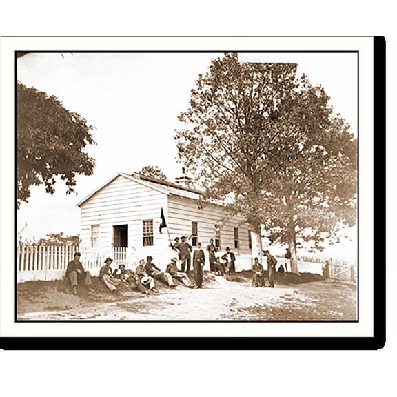 Historic Print, Washington D.C. Hospitals Signal Corps camp quarters near Georgetown, 18" x 24"