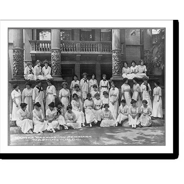 Historic Print, Washington, D.C. Martha Washington Seminary, 16" x 20
