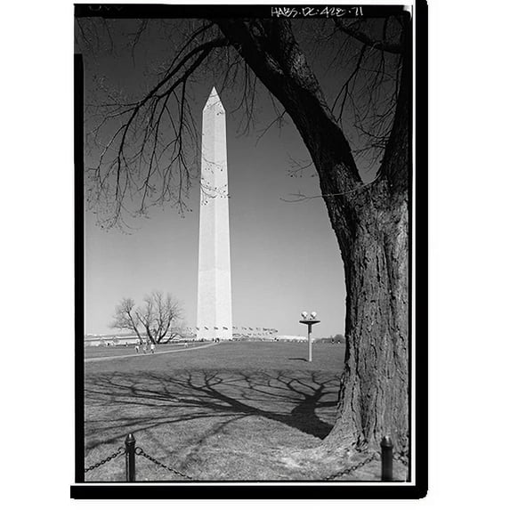 Historic Print, Washington Monument, High ground West of Fifteenth Street, Northwest, b, Washington, District of Columbia, DC - 70, 16" x 20"