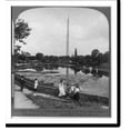 Historic Print, Washington Monument, tallest stone structure in the