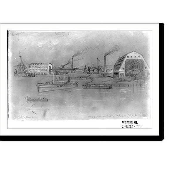 Historic Print, Washington Navy Yard. 1861, 18" x 24"
