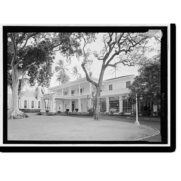 Historic Print, Washington Place, 320 South Beretania Street, Honolulu, Honolulu County, HI - 12, 16" x 20"