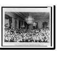 thumbnail image 1 of Historic Print, Washington school childrens' serenade of President and Mrs. Harding, as a feature of the Music Week program, which was to have been held at the Lincoln Memorial, was tra…16" x 20", 1 of 3
