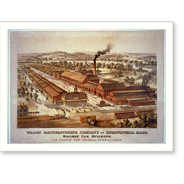 Historic Print, Wason Manufacturing Company of Springfield, Mass