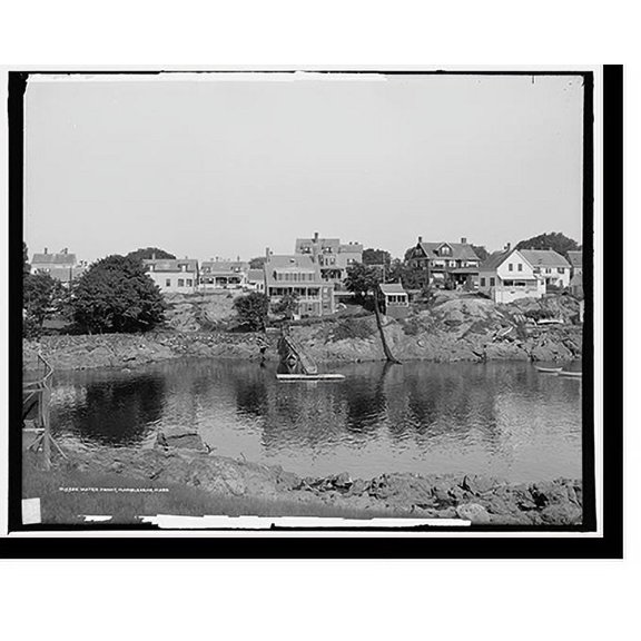 Historic Print, Water front, Marblehead, Mass. - 3, 16" x 20"