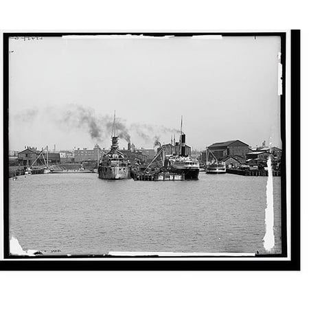 Historic Print, Water front, Newport News, Va. - 3, 16" x 20"