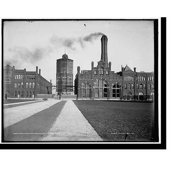 Historic Print, Water tower and shop's entrance, Pullman, Ill's., 18" x 24"